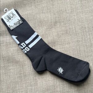 Sock it to Me Bad Ass Socks Black & White Men's Crew Novelty Gift Quirky